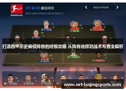 打造西甲历史最佳阵容的终极攻略 从阵容选择到战术布置全解析
